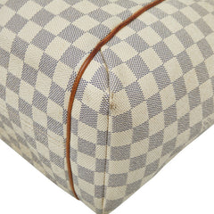 ルイ ヴィトン ダミエ アズール トータリーMM トートバッグ ショルダーバッグ N41279 ホワイト アイボリー PVC レザー レディース LOUIS VUITTON 【中古】