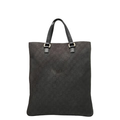 グッチ GGキャンバス トートバッグ ショルダーバッグ 272347 ブラック キャンバス レザー レディース GUCCI 【中古】