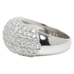 K18WG ホワイトゴールド ダイヤ2.00ct リング 指輪 レディース 10号 【中古】