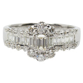 Pt900 プラチナ ダイヤ1.00ct リング 指輪 レディース 10号 【中古】