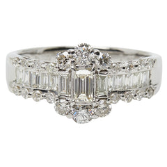 Pt900 プラチナ ダイヤ1.00ct リング 指輪 レディース 10号 【中古】