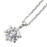 Pt900 プラチナ Pt850 プラチナ ダイヤ0.330ct プチネックレス レディース 【中古】