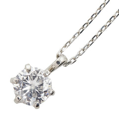 Pt900 プラチナ Pt850 プラチナ ダイヤ0.330ct プチネックレス レディース 【中古】