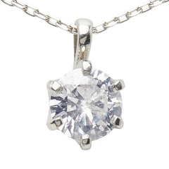 Pt900 プラチナ Pt850 プラチナ ダイヤ0.330ct プチネックレス レディース 【中古】