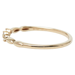 エテ K10YG イエローゴールド ダイヤ0.04ct リング 指輪 レディース ete 7号 【中古】