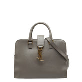 サンローラン ベイビーカバス ハンドバッグ ショルダーバッグ 2WAY 372087 グレー レザー レディース SAINT LAURENT 【中古】