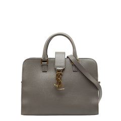 サンローラン ベイビーカバス ハンドバッグ ショルダーバッグ 2WAY 372087 グレー レザー レディース SAINT LAURENT 【中古】