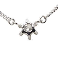 Pt850 プラチナ ダイヤ0.19ct プチネックレス レディース 【中古】
