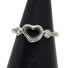 ティファニー オープンハート ダイヤモンド リング 指輪 Pt950 プラチナ レディース TIFFANY&Co. 【中古】