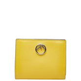 フェンディ エフイズ 二つ折り財布 8M0387 イエロー レザー レディース FENDI 【中古】
