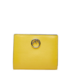 フェンディ エフイズ 二つ折り財布 8M0387 イエロー レザー レディース FENDI 【中古】