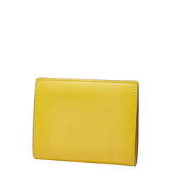 フェンディ エフイズ 二つ折り財布 8M0387 イエロー レザー レディース FENDI 【中古】