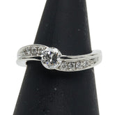 Pt900 プラチナ ダイヤ0.41ct ダイヤ0.103ct リング 指輪 レディース 6.5号 【中古】