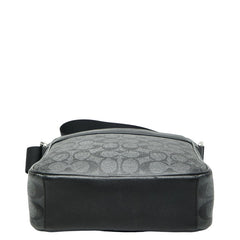 コーチ シグネチャー 斜め掛け ショルダーバッグ F54788 ブラック PVC レザー レディース COACH 【中古】