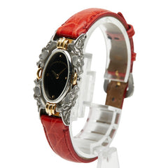 カレライカレラ カバロス ベルト(社外品) 腕時計 116 クオーツ ブラック文字盤 ステンレススチール レザー レディース Carrera y Carrera 【中古】