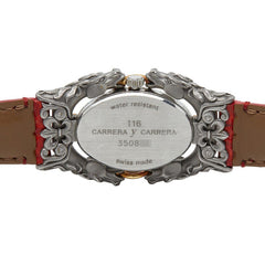 カレライカレラ カバロス ベルト(社外品) 腕時計 116 クオーツ ブラック文字盤 ステンレススチール レザー レディース Carrera y Carrera 【中古】