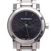 バーバリー ザ シティ 腕時計 BU9201 クオーツ ブラック文字盤 ステンレススチール メンズ BURBERRY 【中古】