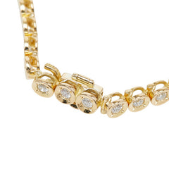 K18YG イエローゴールド ダイヤ2.00ct テニスブレスレット レディース 【中古】