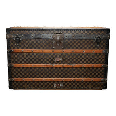 ルイ ヴィトン ダミエ スチーマー トランク トランク ブラウン PVC ウッド ブラス レディース LOUIS VUITTON 【中古】