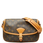 ルイ ヴィトン モノグラム ソローニュ 斜め掛け ショルダーバッグ M42250 ブラウン PVC レザー レディース LOUIS VUITTON 【中古】