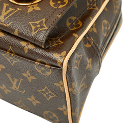 ルイ ヴィトン モノグラム マンハッタンPM ハンドバッグ M40026 ブラウン PVC レザー レディース LOUIS VUITTON 【中古】