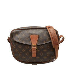 ルイ ヴィトン モノグラム ジュヌフィーユGM 斜め掛け ショルダーバッグ M51225 ブラウン PVC レザー レディース LOUIS VUITTON 【中古】