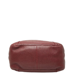ロエベ カリエ ホーボー ハンドバッグ レッド レザー レディース LOEWE 【中古】