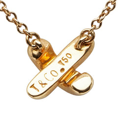 ティファニー クロスステッチ ネックレス K18YG イエローゴールド レディース TIFFANY&Co. 【中古】