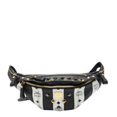 エム シー エム スタッズ ウエストバッグ ボディバッグ ブラック ホワイト レザー レディース MCM 【中古】