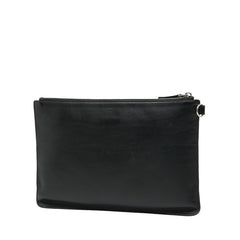 フェンディ モンスター バグズアイ クラッチバッグ セカンドバッグ ポーチ 7N0078 ブラック レザー レディース FENDI 【中古】