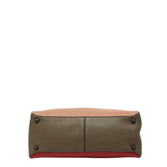 ボッテガヴェネタ ピアッツァ ショルダーバッグ ハンドバッグ 2WAY レッド ベージュ ピンク レザー レディース BOTTEGAVENETA 【中古】