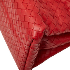 ボッテガヴェネタ ローマ イントレチャート ハンドバッグ ショルダーバッグ 2WAY レッド レザー レディース BOTTEGAVENETA 【中古】