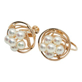 K14YG イエローゴールド アコヤパール4~4.5mm ラウンド イヤリング レディース 【中古】