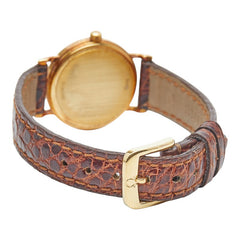 オメガ 腕時計 79801112 クオーツ ゴールド文字盤 ステンレススチール レザー レディース OMEGA 【中古】