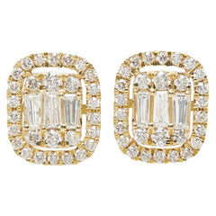 K18YG イエローゴールド ダイヤ0.70ct スタッドピアス ピアス レディース 【中古】