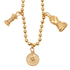 バレンシアガ ヴィンテージ ボタン トルソー モチーフ ネックレス ゴールド メッキ レディース BALENCIAGA 【中古】