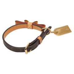 ルイ ヴィトン モノグラム コリエ バクスターXS 首輪 小型犬用 M58073 ブラウン PVC レザー レディース LOUIS VUITTON 【中古】