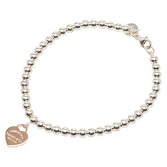 ティファニー リターントゥ ティファニー ハートタグ ビーズ ブレスレット SV925 シルバー レディース TIFFANY&Co. 【中古】