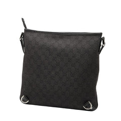 グッチ GGキャンバス アビー 斜め掛け ショルダーバッグ 268642 ブラック キャンバス レザー レディース GUCCI 【中古】