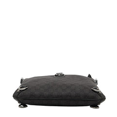グッチ GGキャンバス アビー 斜め掛け ショルダーバッグ 268642 ブラック キャンバス レザー レディース GUCCI 【中古】