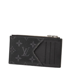 ルイ ヴィトン モノグラム エクリプス コインケース カードケース 小銭入れ M80932 ブラック PVC レザー レディース LOUIS VUITTON 【中古】