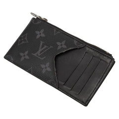 ルイ ヴィトン モノグラム エクリプス コインケース カードケース 小銭入れ M80932 ブラック PVC レザー レディース LOUIS VUITTON 【中古】