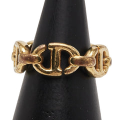 ディオール CDロゴ リング 指輪 #S ゴールド メッキ レディース Dior 【中古】