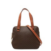 セリーヌ マカダム ハンドバッグ ショルダーバッグ 2WAY ブラウン PVC レザー レディース CELINE 【中古】