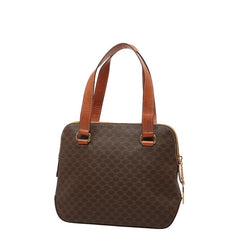 セリーヌ マカダム ハンドバッグ ショルダーバッグ 2WAY ブラウン PVC レザー レディース CELINE 【中古】