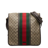 グッチ GGスプリーム シェリーライン 斜め掛け ショルダーバッグ 201444 ベージュ マルチカラー PVC レザー レディース GUCCI 【中古】