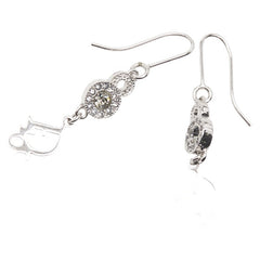 ディオール CDロゴ ラインストーン ピアス シルバー メタル レディース Dior 【中古】