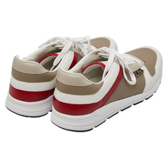 グッチ スニーカー サイズ6 336615 ホワイト グレー レッド レザー メンズ GUCCI 【中古】