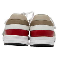 グッチ スニーカー サイズ6 336615 ホワイト グレー レッド レザー メンズ GUCCI 【中古】