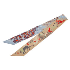 エルメス ツイリー LE CHARME D ORPHEE BA オルフェウスの魅力に誘われて スカーフ ブルー マルチカラー シルク レディース HERMES 【中古】